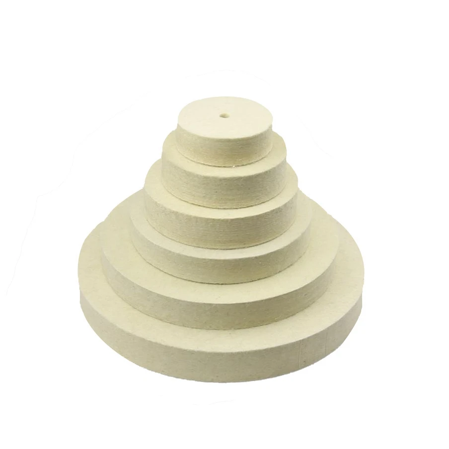 2pcs 8/" Wool Felt Polishing Buffing Wheel Jade Metal Mirror Surface Finish Bench
