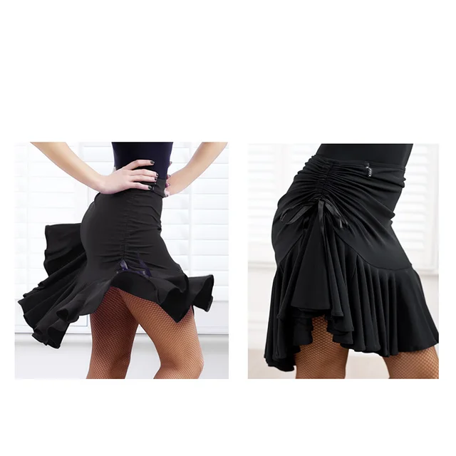 New Square dance skirt black body skirt pull rope safety pants Latin