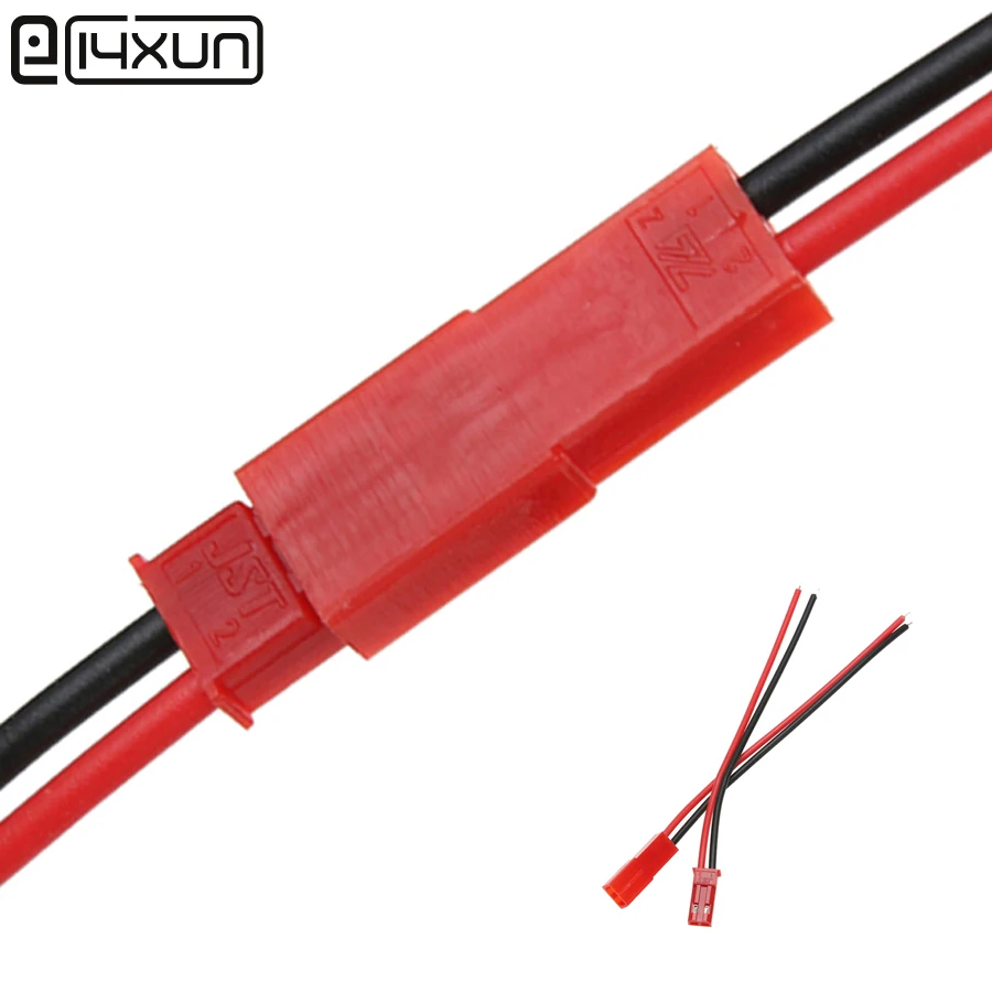 10pairs LED JST Cable Connector 2P Male Female Plug jack for RC Battery