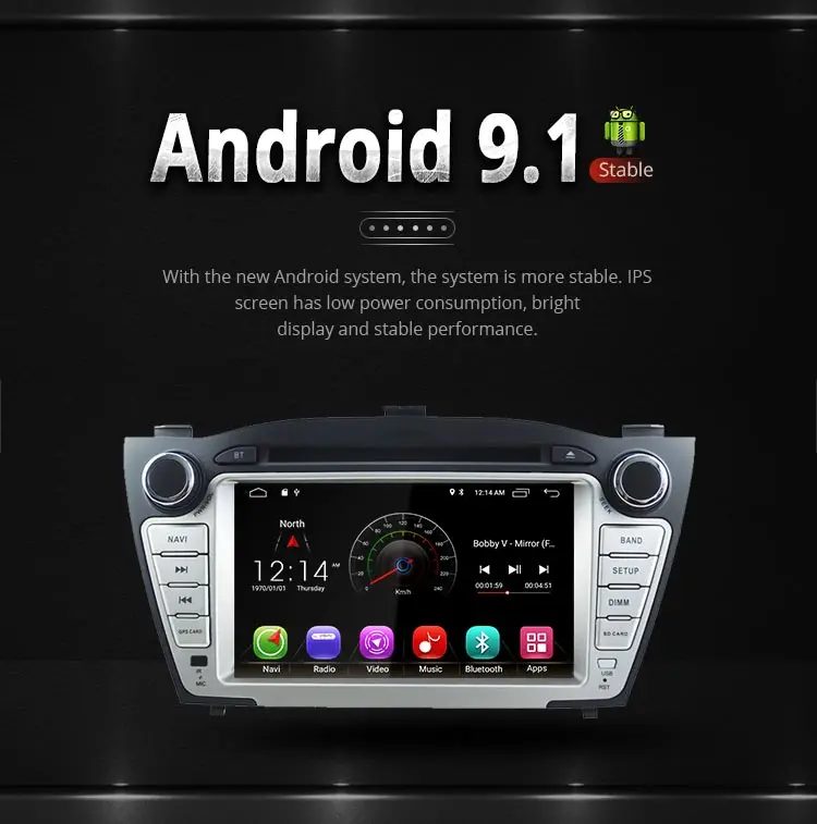 Discount LJDA Android 9.1 Car dvd player for Hyundai Tucson/IX35 2011 2012 2013 2 Din Car Radio gps navigation stereo multimedia WIFI RDS 1