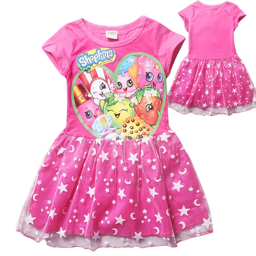 xts848 6 12y new shopkins summer sleeveless children s girl dress