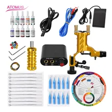 Ротационные тату машины инструменты лайнер и шейдер набор двигатель в сборе татуировки боди-арт sulates Tatuajes Maquillaje Permanente