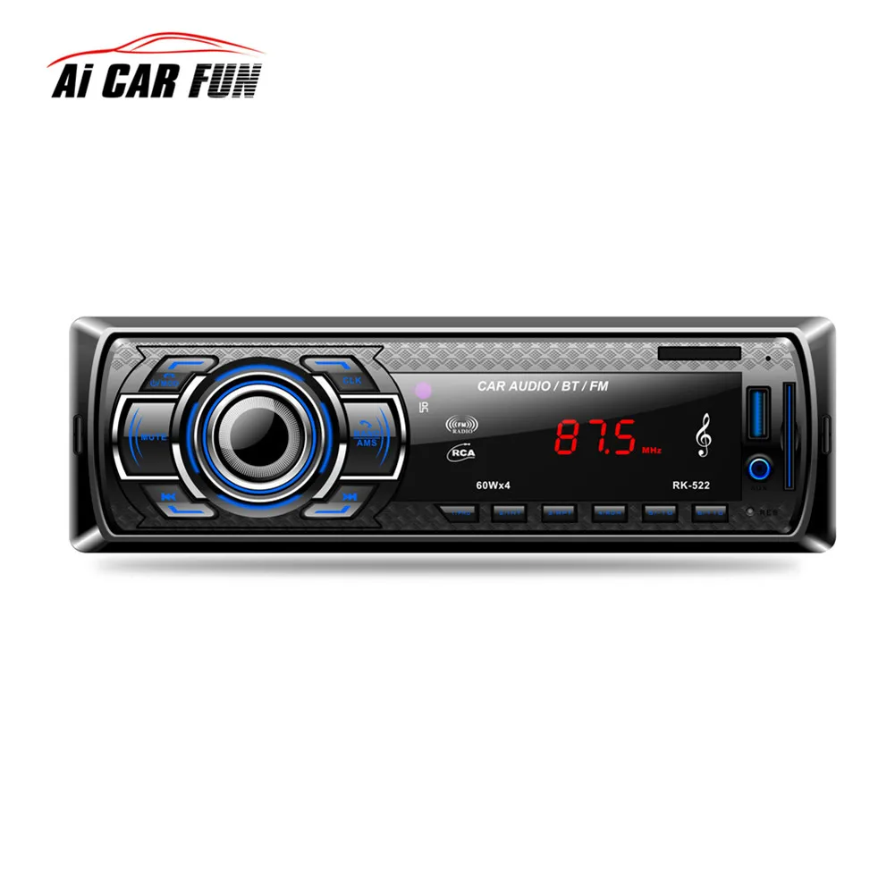 Hands free Bluetooth Car Radio MP3 FM/SD/1 Din/remote control/USB port 12V 1 din auto radio