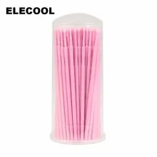 ELECOOL 100 шт./компл. Одноразовые ресниц палочка для чистки ресниц снятия туши микро щетки ватный тампон клей для наращивания ресниц макияж