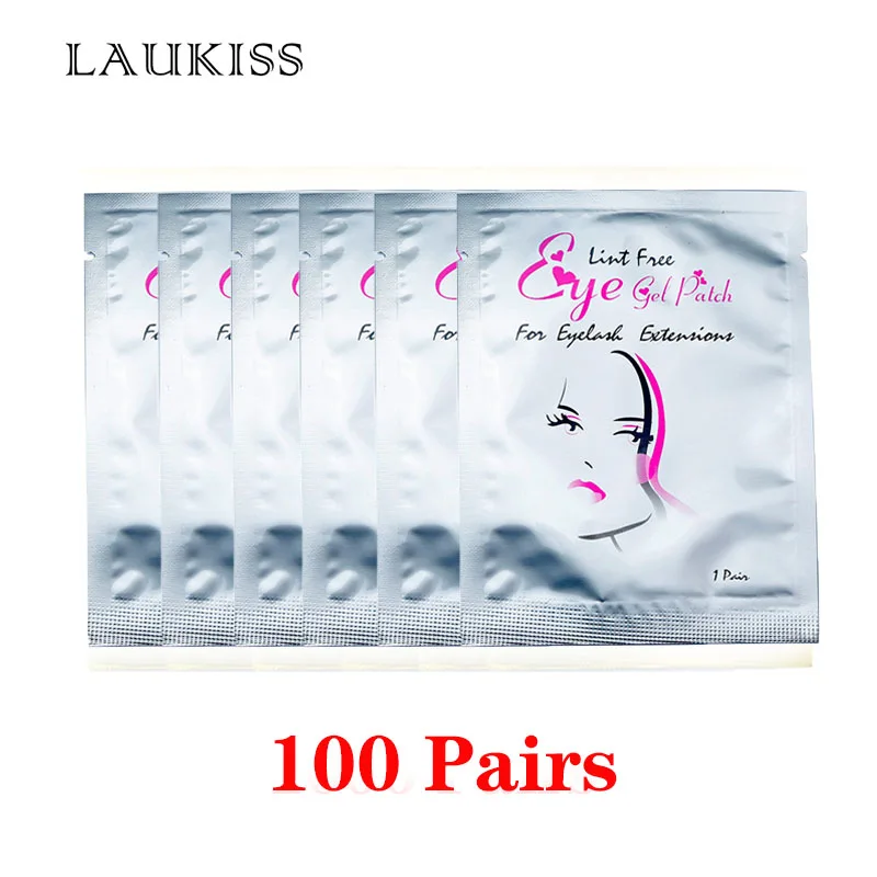 100Pair Beauty Head 25/50/100 пар/лот Пластыри для ресниц наращивания кругов под глазами колодки Бумага патчи розовый Безворсовая наклейки Ткань для ресниц накладных - Цвет: 100Pair Beauty Head