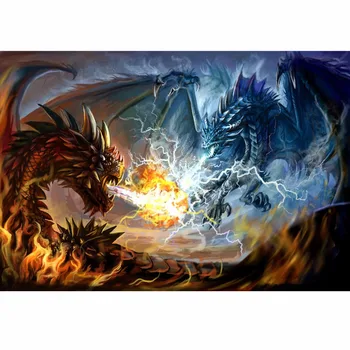 

Dragon DIY 5D Round Full Drill Diamond Painting Embroidery Cross Stitch Kit Rhinestone Home Decor Craft