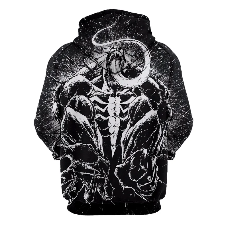 Fans Wear Marvel Venom Cosplay Mens Long Sleeve 3D Printed Hoodies for Marvel Movie Fans
