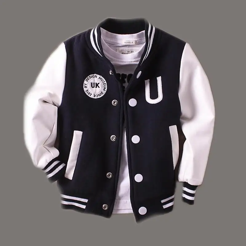 

2-8T Baby Boy Clothes Boys Jacket 2016 Spring Letter Boys Outwear For Children Brand Kids Coats For Boys Baseball Sweatershirt