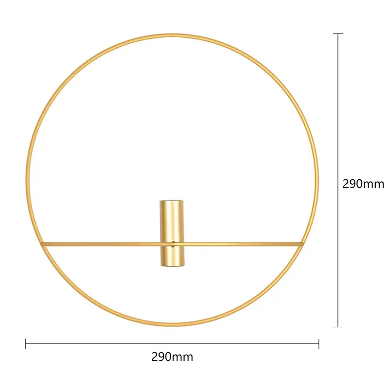 Креативная металлическая Геометрическая круглая Подсвечник домашний Настенный декор Европейский 3D подсвечник - Цвет: 4