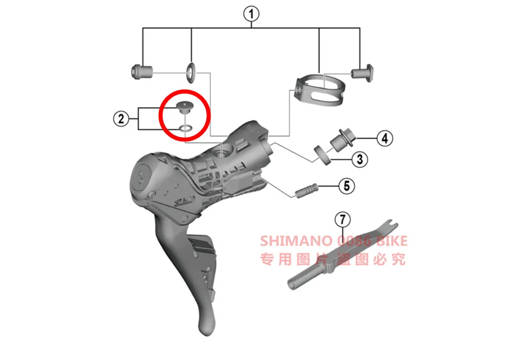 Shimano обрез винт тормозной рычаг M615 M785 XT M8000 двойной Управление рычаг R8020 R8070 R9120 R9170 запчастей обрез винт уплотнительное кольцо