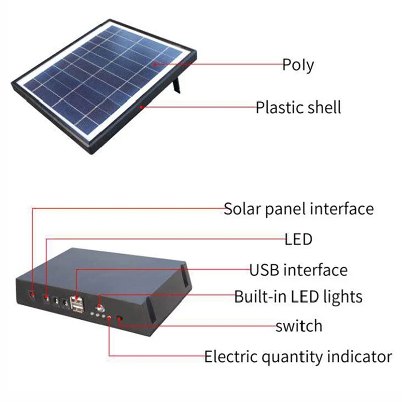 Xionel New Design 5v 4000mah Mini Portable Home Solar Power