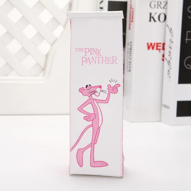 Чехол для карандашей с изображением розовой Пантеры, бутылки молока, милый чехол для ручек, Подарочный чехол для канцелярских принадлежностей для девочек, школьные принадлежности Escolar