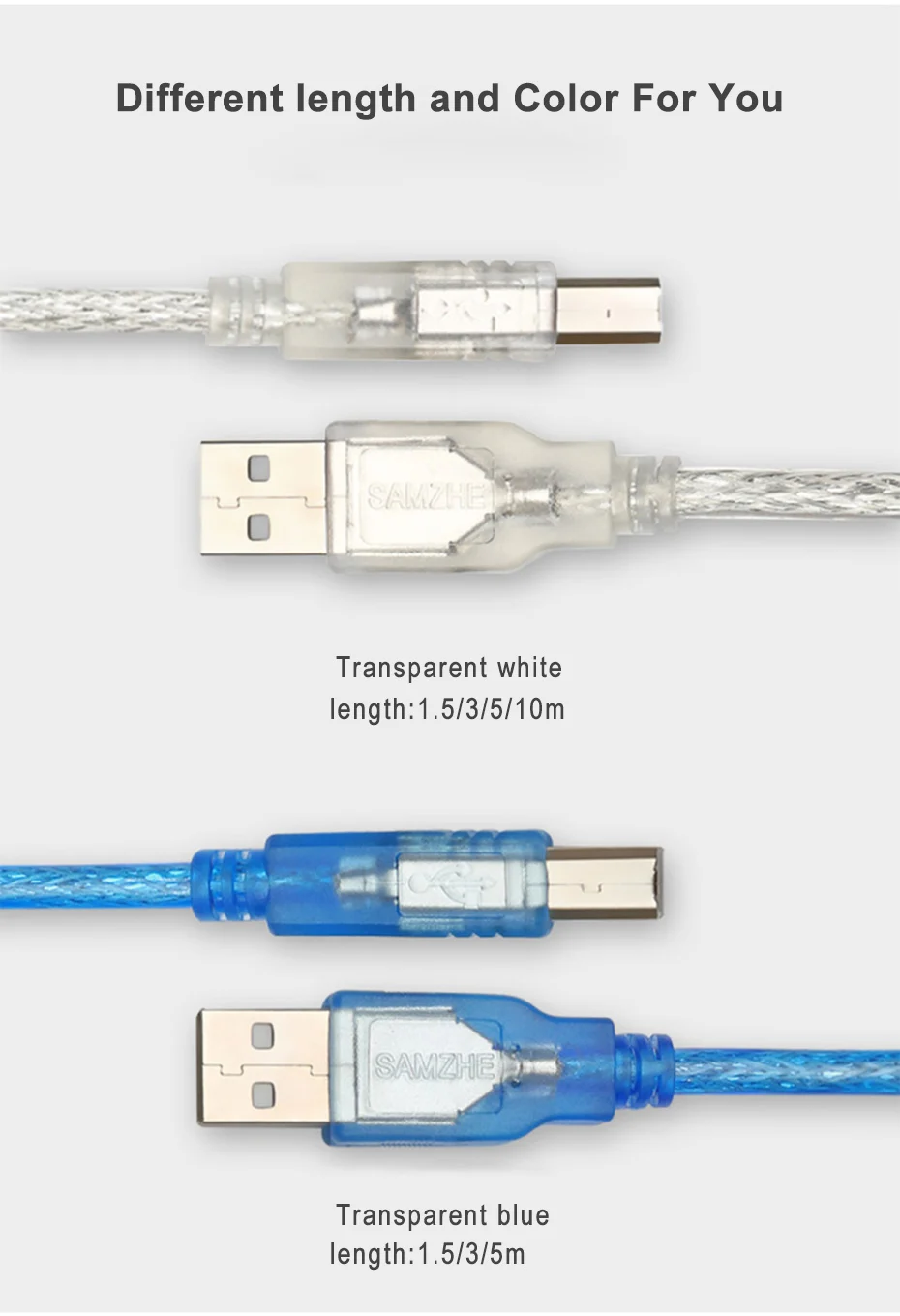 Samzhe USB 2,0 кабель USB для принтера папа-папа сканер USB 2,0 кабель для печати для Canon Epson hp кабель USB для принтера 2,0