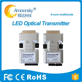 

DVI Extender Amoonsky DTR4L Optical Transmitter Receiver support 500m Transmission Distance for hd p5 indoor led module wall