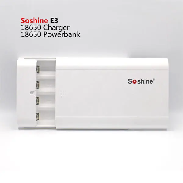 

Portable Soshine E3 Power Bank 18650 Battery Case LCD Voltage Current Display/2A Max Powerbank Charger for Mobile DIY Capacity