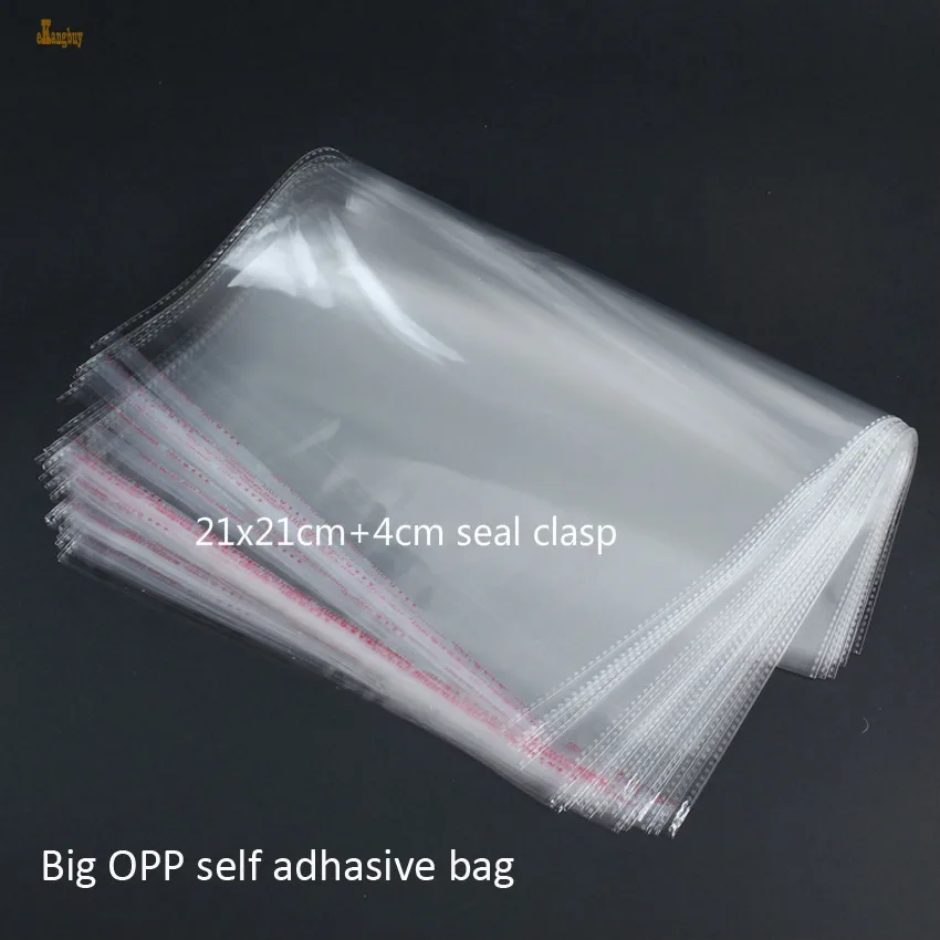 100 Bolsas grandes de celofán transparente de polietileno autoadhesivas bolsa de embalaje transparente de plástico 9cm x 13cm 