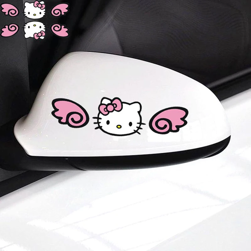 Автомобильный стикер 2 шт./партия Ангел hello kitty милый стиль автомобильные