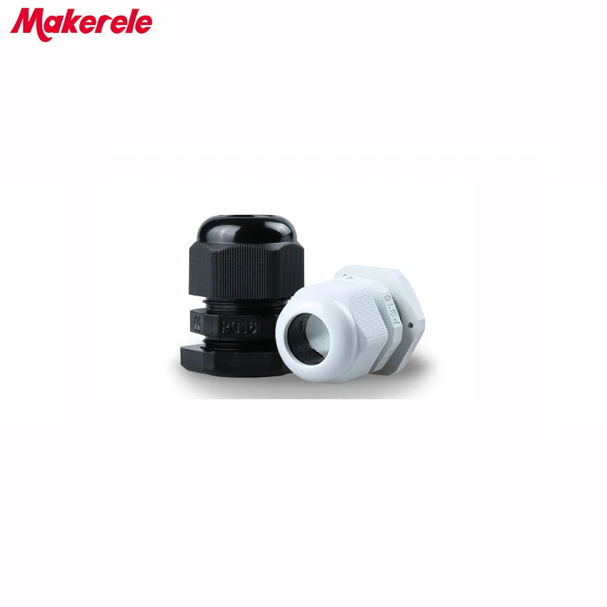 

10pcs/lots PG19 Black/white Plastic Nylon Waterproof Cable Glands Joints IP68 cable connector for 12-15mm cable