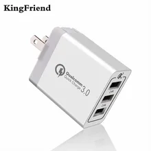 KingFriend мобильный быстрое Зарядное устройство 3,0 QC USB 30 Вт Turbo для быстрой зарядки 5V 3A мульти-прежде всего мобильного телефона для iPhone samsung Xiaomi huawei