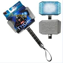 18 см Молот Тора мьельнир ПВХ игрушка с подсветкой и голосом детская игрушка Хэллоуин игрушки подарок для детей