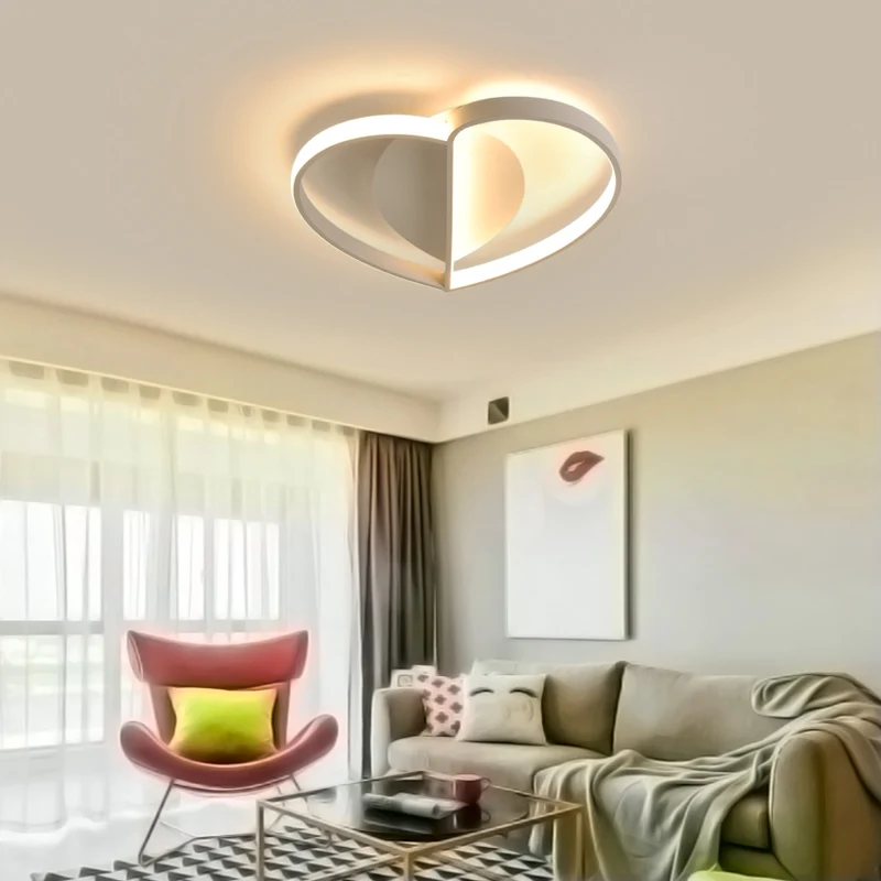 Потолочная люстра для гостиной спальни плафонье lustre de plafond в форме сердца детской