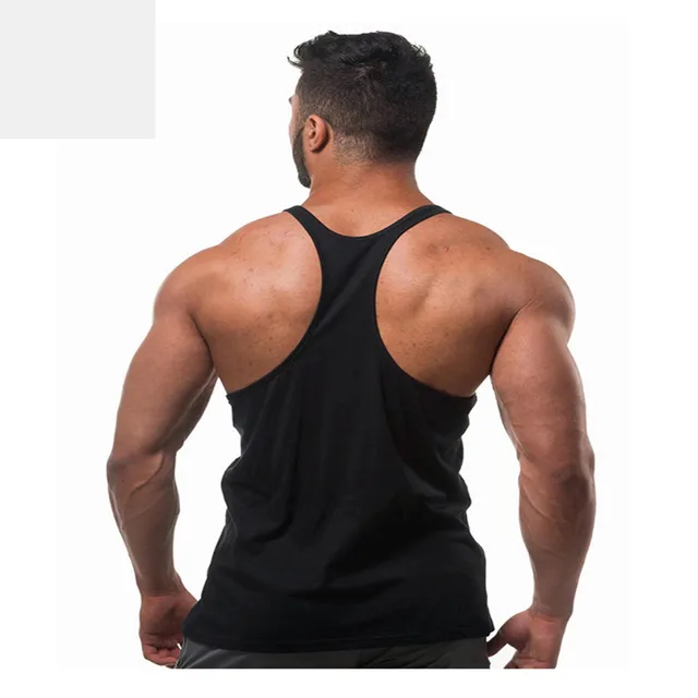 2017 Clothing Fitness Men Tank Tops Muscle Men Wear Gymclothing Vest Stringer Sportswear Bodybuilding Round neck T Shirt Male
