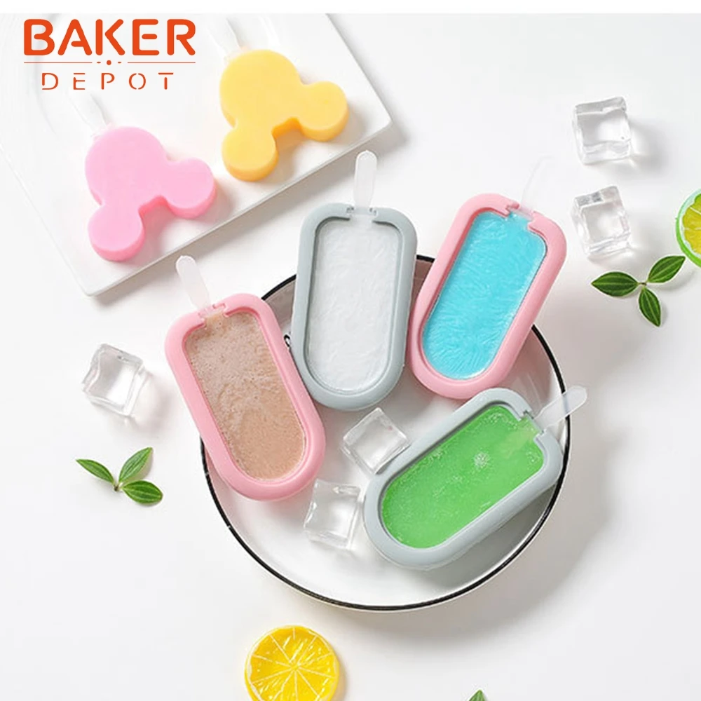 BAKER DEPOT, силиконовая форма для мороженого, Микки Шап, лоток для льда, сок, конфеты, леденцы, бар, хлеб, десерт, торт, декоративная форма, одно отверстие