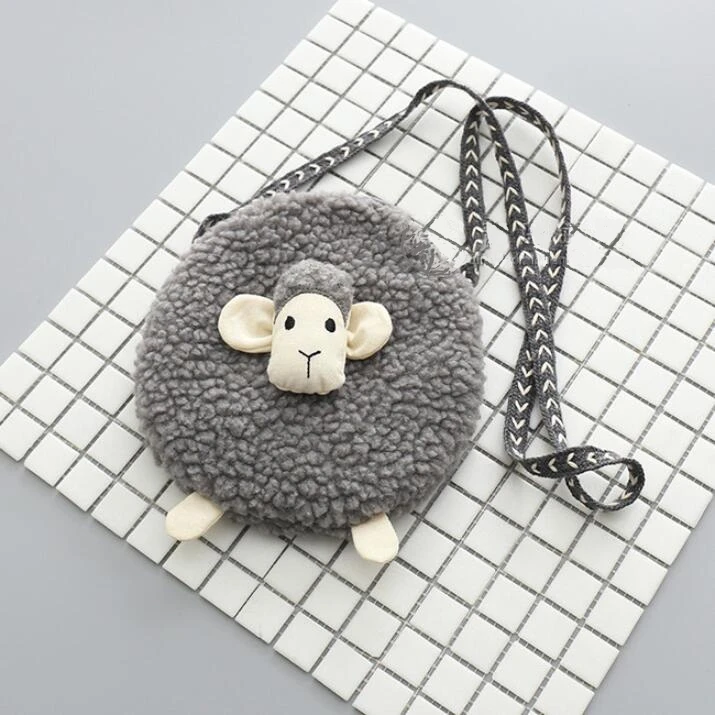 لطيف و الأزياء أفخم الأغنام الأطفال حقيبة صغيرة Crossbody أكياس الفتيات الطفل حقيبة ساعي الكرتون محفظة نسائية للعملات المعدنية لطيف و الأزياء أفخم الأغنام الأطفال حقيبة صغيرة Crossbody أكياس الفتيات الطفل حقيبة ساعي الكرتون محفظة نسائية للعملات المعدنية