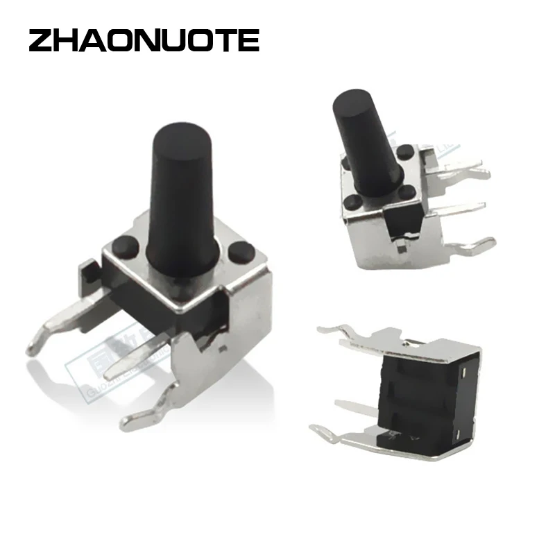 

100pcs Side Plug 6*6*11mm with Bracket Touch Switch DIP 4pin Light Micro Switch 90 Degree 6*6*11MM Button On/off Free Shipping