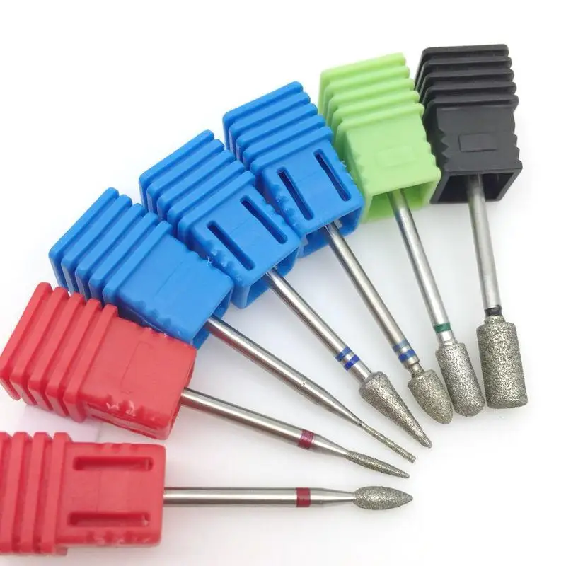 

7 Style Diamond Nail Drill Bits Milling Cutter Burr Electric Drill Manicure Machine Nail Art Accessories Nail Clean Files