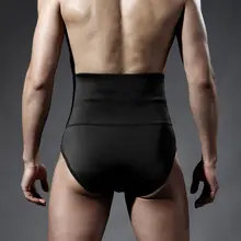 Высокое нижнее белье для похудения мужские трусы хлопковые облегающие мужские утягивающая одежда контроль талии корректирующий корсет мужские трусы