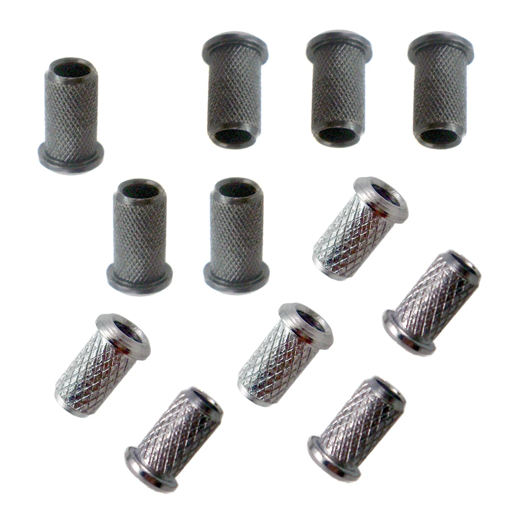 6 Pieces Electric Guitar String Thru Body Ferrules Bushing Guitar String Mounting Ferrules Set for Guitar Parts