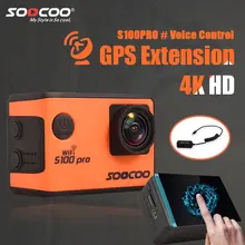 Спортивная Экшн-камера SOOCOO S100PRO 4K с сенсорным экраном и гироскопом, модель расширения gps, голосовое управление 1080 P, Wifi, водонепроницаемая камера pro