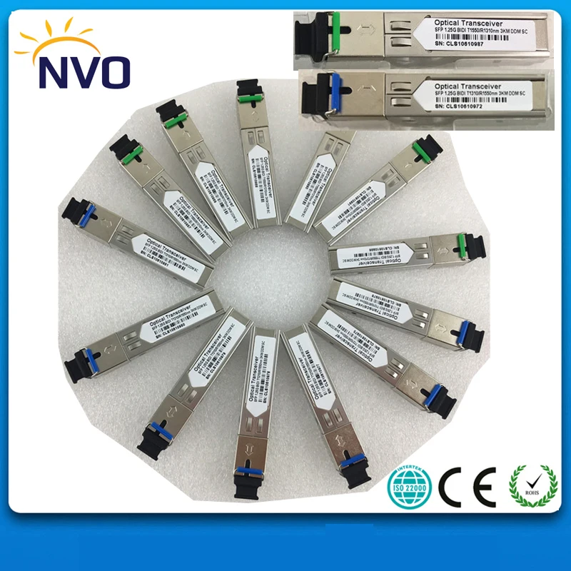 8 пара/лот 1 25 г SM 1310/1550 3 км SC DDM Simplex WDM BiDi волоконно-оптический SFP волоконный