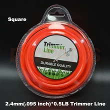 2 4mm 0 095 X 0 5LB Square Brush Cutter Strimmer Trimmer Nylon Line Wire