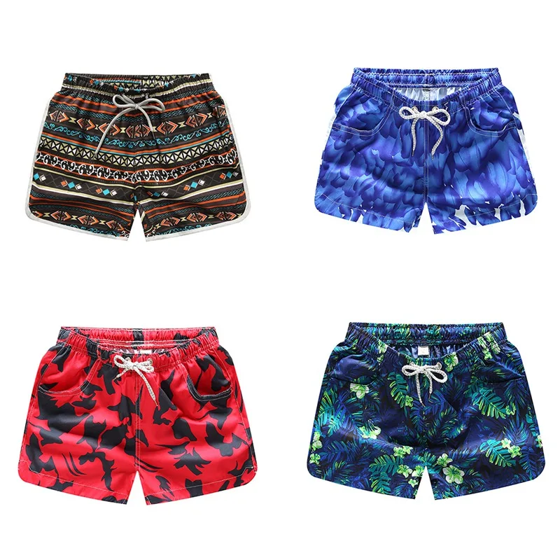 Swimming Shorts Women Print Drawstring Loose Quick Drying Short Pants Swimwear Surfing Swim Trunks sportswear& accessorie