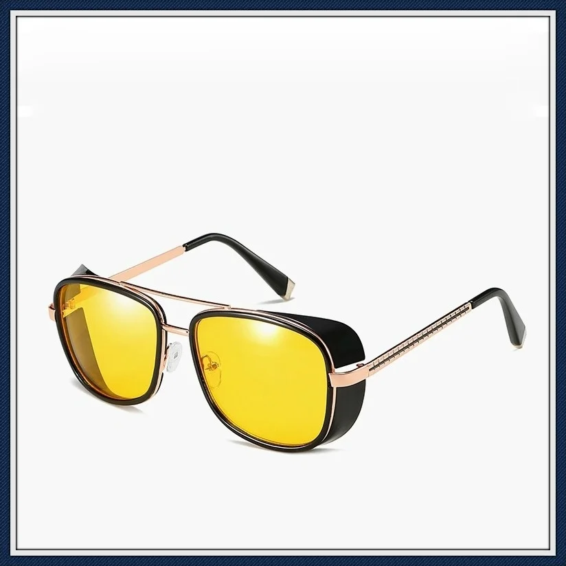 

Iron Man 3 Matsuda Tony Stark Steampunk Sunglasses Rossi Coating Retro Vintage Designer Outdoor Sports Fishing Glasses Shades