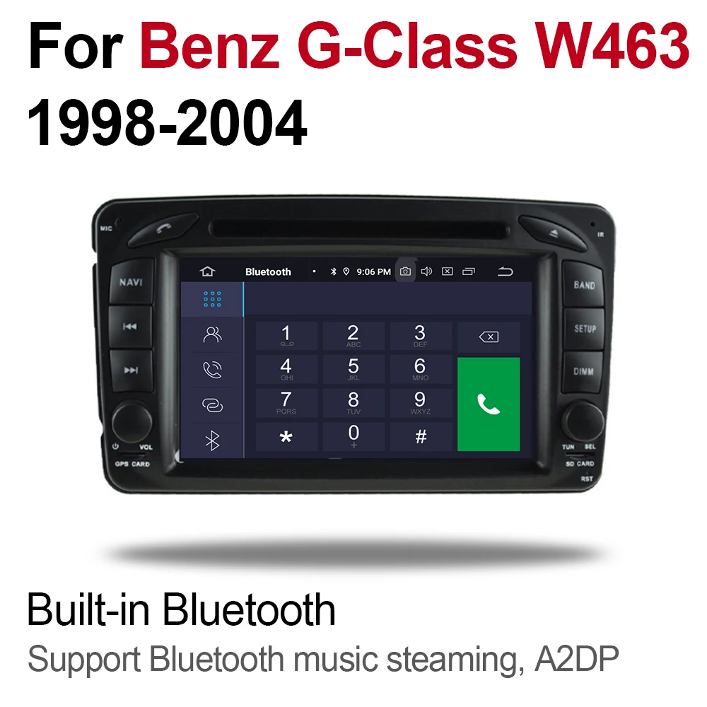 Excellent 7" Android Car Multimedia player 2 Din WIFI GPS Navigation Autoradio For Mercedes Benz G Class W463 1998~2004 NTG touch screen 1
