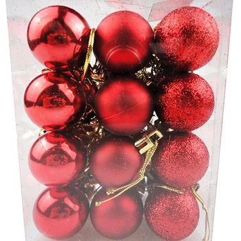 24pcs/lot Christmas Tree Decor Ball Bauble Hanging Xmas Party Ornament decorations for Home Christmas decorations 30cm 4