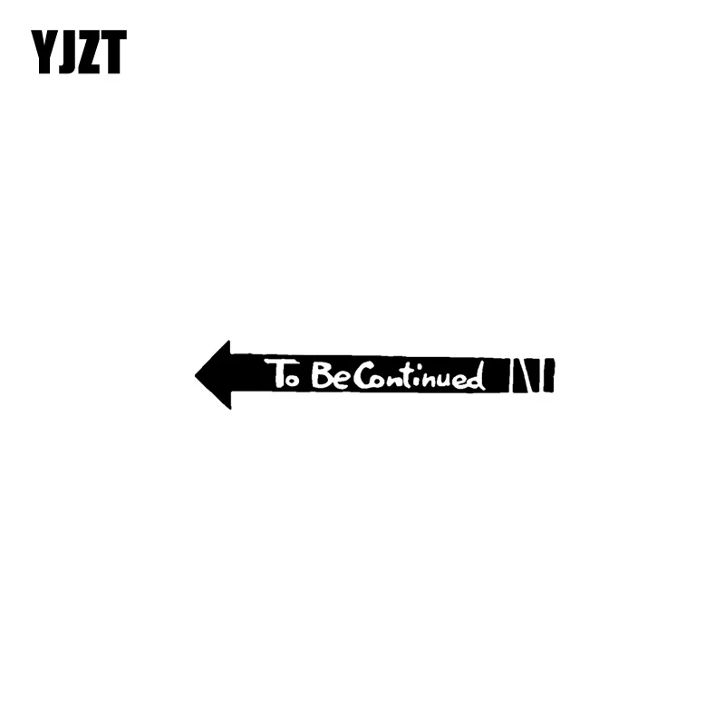 

YJZT 12.7CM*2.4CM To Be Continued Adventure Vinyl Motorcycle Car Sticker Decals Black/Silver C13-000369
