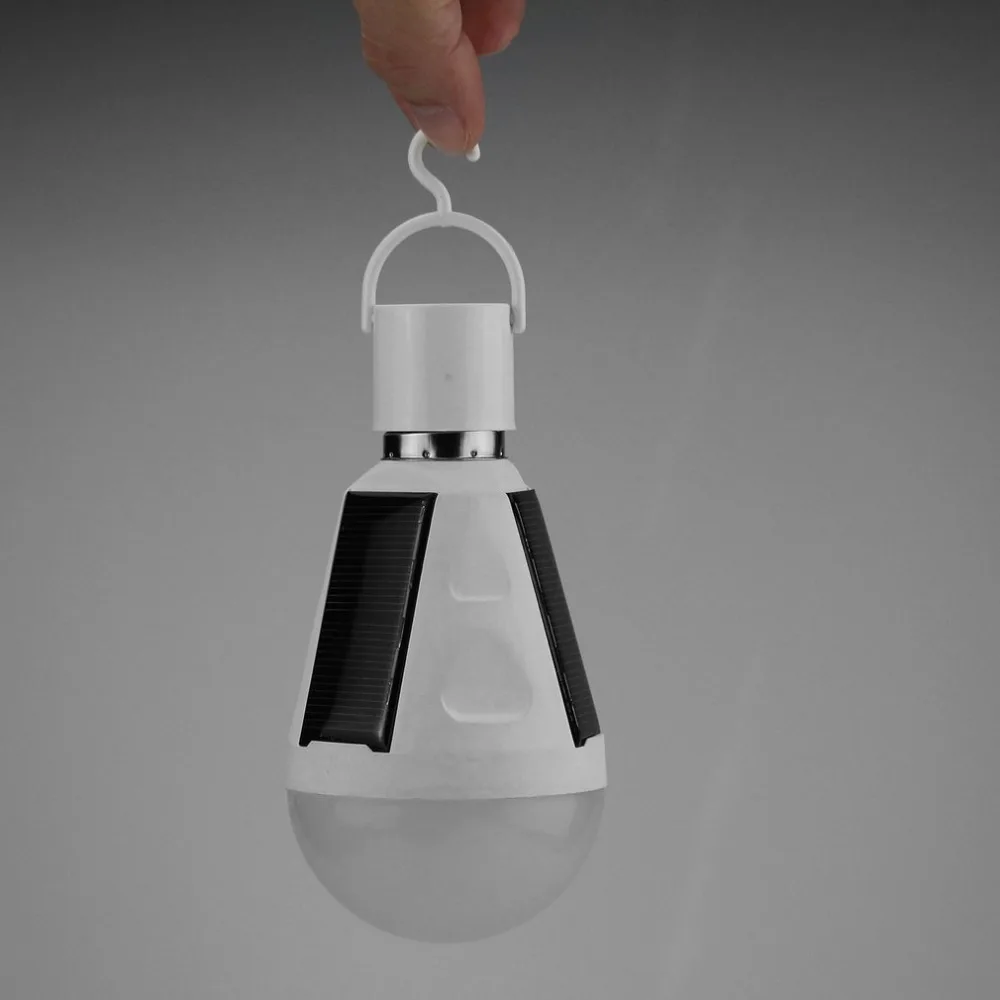 

Waterproof E27 solar light Emergency Light 7W 85-265V Lamp LED Bulb Built-in Sensor Energy Saving solar light Panel Hanging Lamp