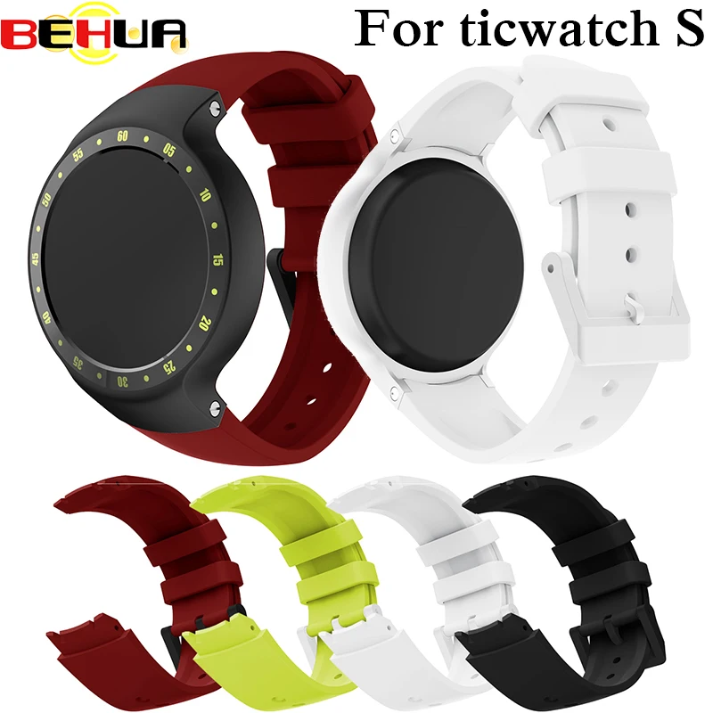 Сменный мягкий силиконовый ремешок для часов ticwatch S Sport smartwatch ремешки ticwatchS