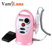 Высокое качество 35000 об/мин Электрическая дрель для ногтей-маникюрный набор с 6 сверлами, педаль и вентилятор 220 в инструменты для ногтей гель