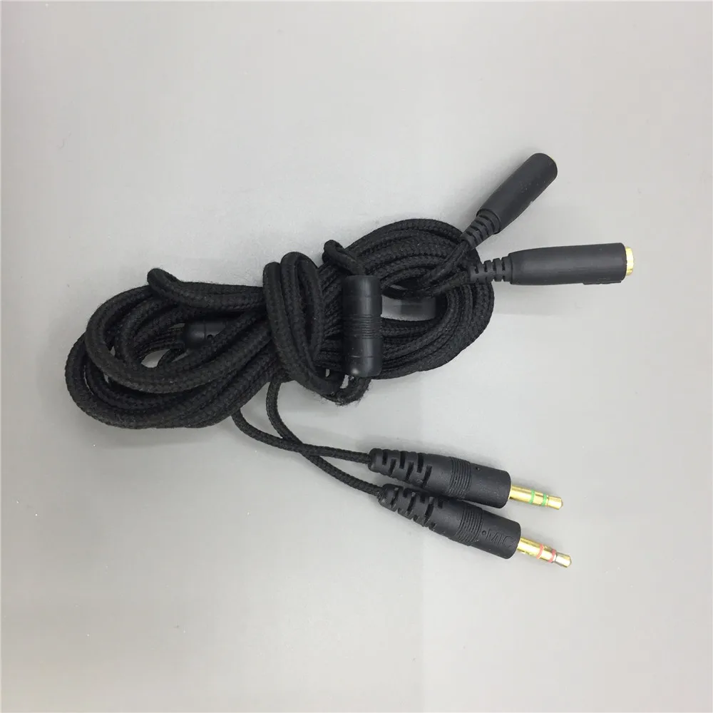 10pcs Replacement Computer Gaming Headphone Cables for Steelseries Siberia V2 Headset 3 5mm Splitter Stereo Audio Cords 2m