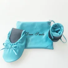 Цветные женские складные туфли; вечерние туфли; большие размеры; сумки для переноски