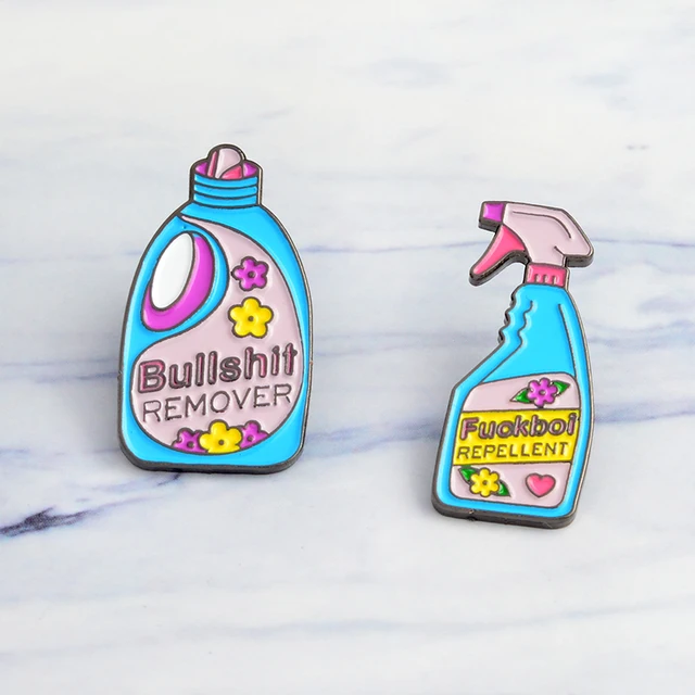 Miss Zoe Cartoon Detergent Bullshit Remove Repellent Style Enamel Pins Badge Den Miss Zoe Cartoon Detergent Bullshit Remove Repellent Style Enamel Pins Badge Den