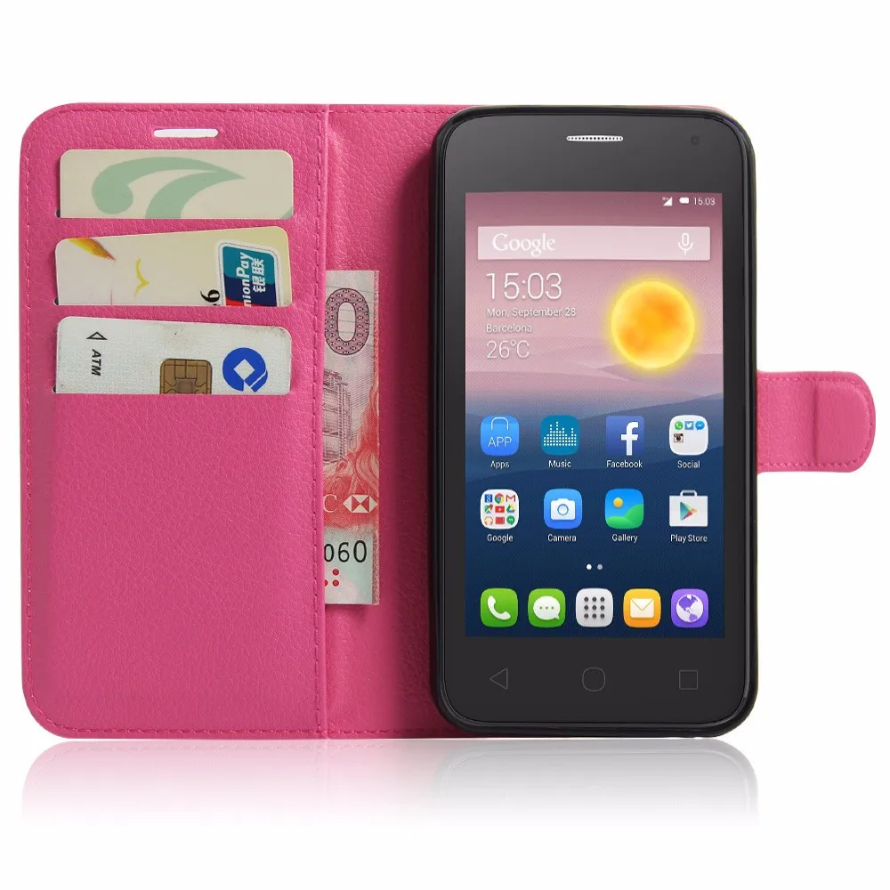 Luxury PU Leather Cover Case For Alcatel One Touch Pixi 4 5.0 OT 5010 5010D Case Flip Protective Phone Back Cover Bag Skin (35)