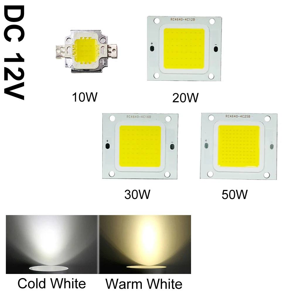 10X LED Chip 20W Lamp COB Cool White for Floodlight Light Bulb Beads High Power