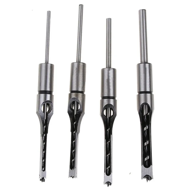 

High quality strong woodworking square hole drill and long square woodworking square hole drill 4 PCS