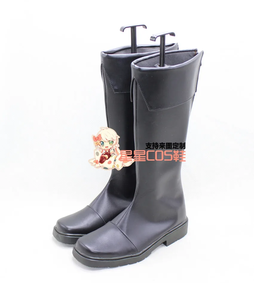 Seraph of the End Crowley Eusford Black Halloween Long Cosplay Shoes Boots D006 Seraph of the End Crowley Eusford Black Halloween Long Cosplay Shoes Boots D006